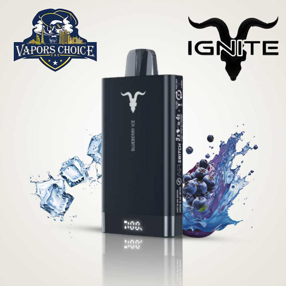 IGNITE V150 (20 & 50mg) 15000 PUFFS - DISPOSABLE VAPE Blueberry Ice UAE Abu Dhabi
